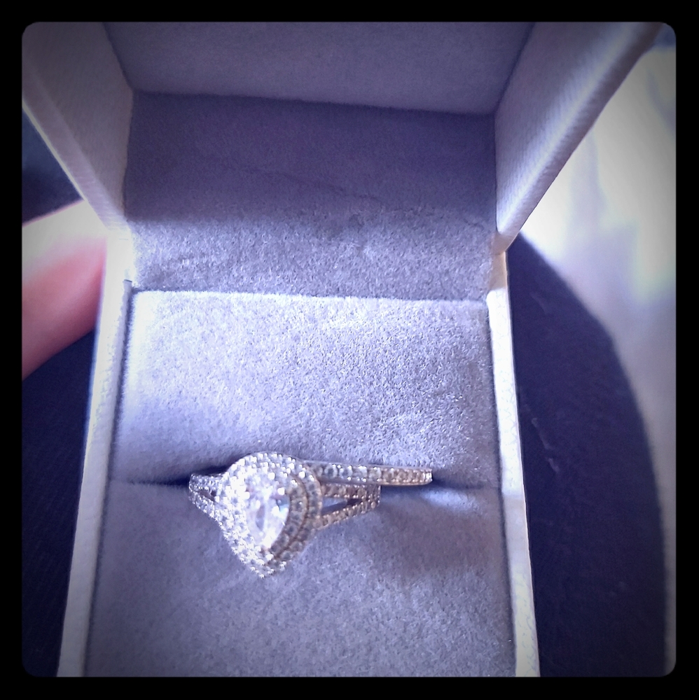 Sterling silver wedding set